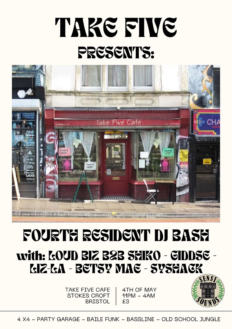 Take Five Resident DJ bash at Take Five Cafe