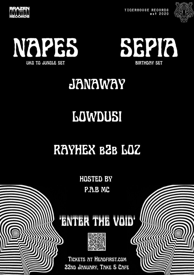 Tigerhouse X Brazen Presents: Enter the Void at Take Five Cafe