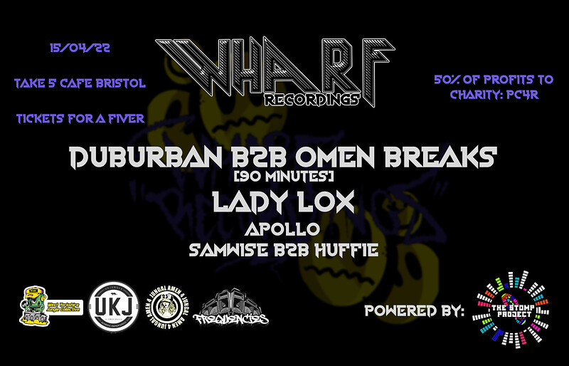 Wharf Recordings: Duburban b2b Omen Breaks + more at Take Five Cafe