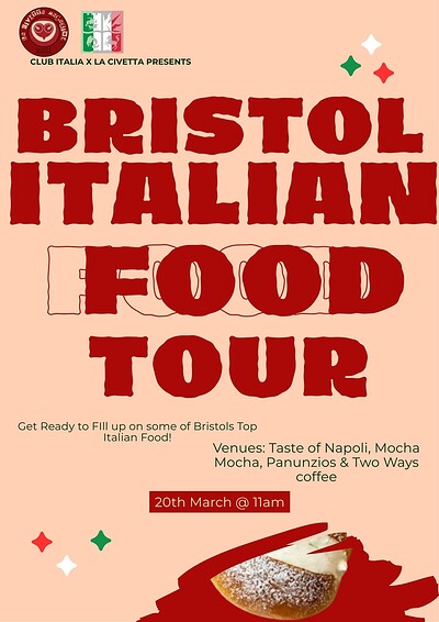Club Italia x La Civetta Bristol Food tour at Taste of Napoli