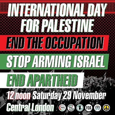 Coaches to London for International Day of Solidarity with Palestine march at Terrace Walk (Bog Island) Bath, BA1 1LN