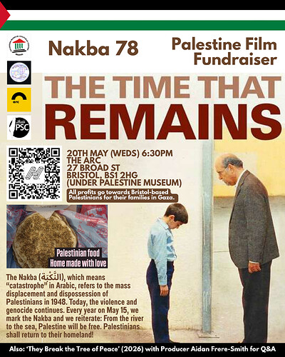 Nakba 78 - Palestine Film Fundraiser: The Time That Remains at The Arc