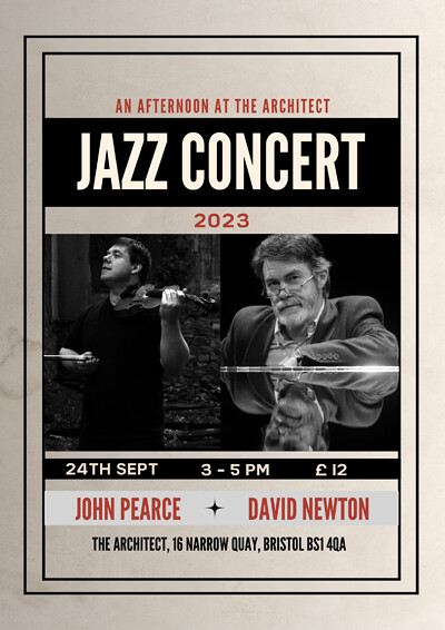 John Pearce and David Newton Duo Concert at The Architect Cafe Bar