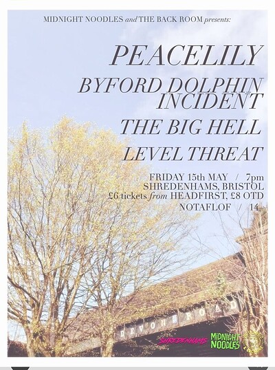 Peacelily + Byford Dolphin Incident + The Big Hell at The Backroom (Shredz)