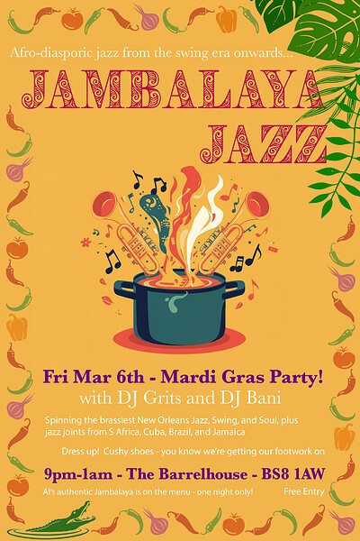 Jambalaya Jazz - Mardi Gras Party at The Barrelhouse