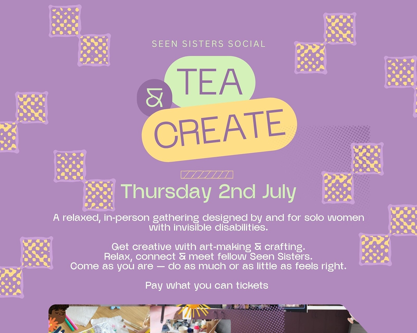 Tea & Create - a Seen Sisters Social at The Beehive Centre