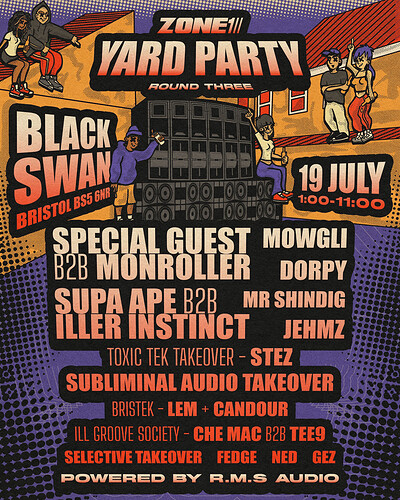 ZONE 1 - w/RMS SOUNDSYSTEM - THE LAST BLACK SWAN at The Black Swan
