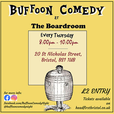 Buffoon Comedy at The Boardroom Bristol