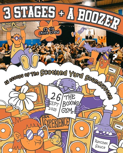 AnExperience presents ~ 3 stages & a boozer at The Boxing Gym