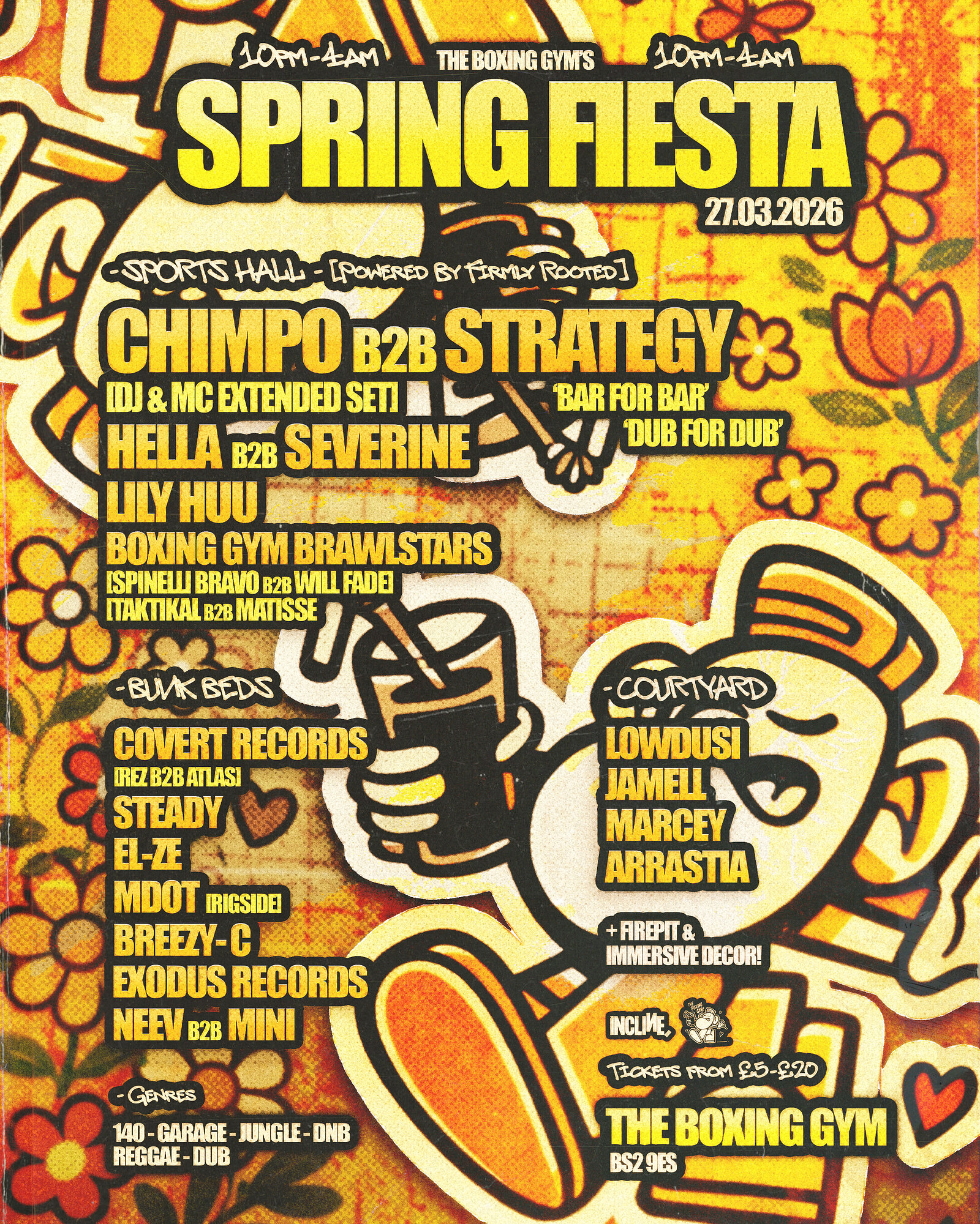 The Boxing Gym's Spring Fiesta Chimpo b2b Strategy showcase at The Boxing Gym
