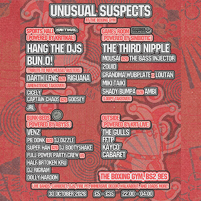 The UnUsual Suspects - Halloween Weekender pt. 1 at The Boxing Gym