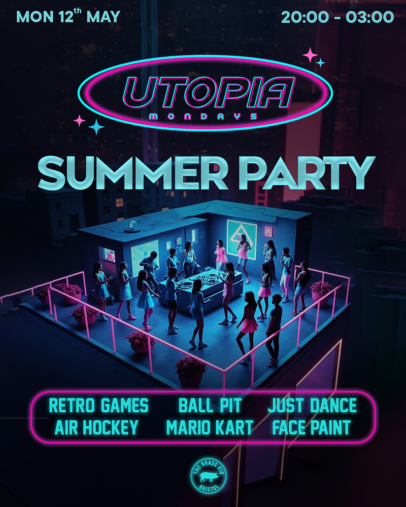 Utopia 12th May at The Brass Pig