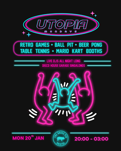 Utopia: 20th January at The Brass Pig