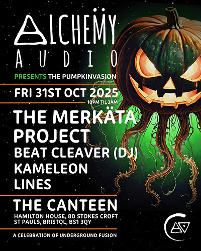 Alchemy Audio Halloween Special w/ The Merkata Project at The Canteen