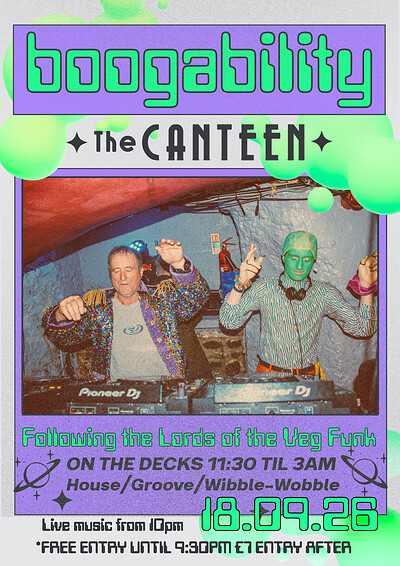 Boogability DJ's - til 3am at The Canteen