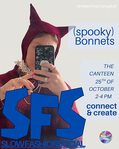 Slow Fashion Social - Halloween bonnets at The Canteen