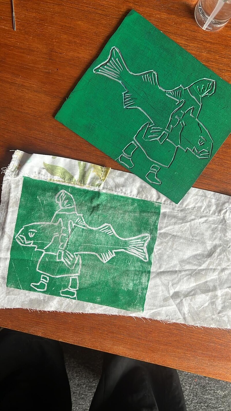 Slow Fashion Social - Lino Fabric Printing at The Canteen