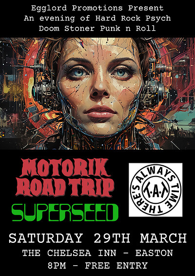 Motorik Road Trip/Superseed/T.A.T at The Chelsea Inn