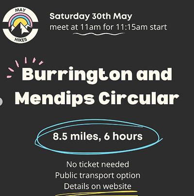 Queer Hiking Bristol: Burrington and Mendips circular at The Churchill Inn
