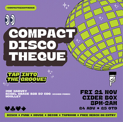 COMPACT DISCOTHEQUE x CIDER BOX at The Cider Box Tap Room