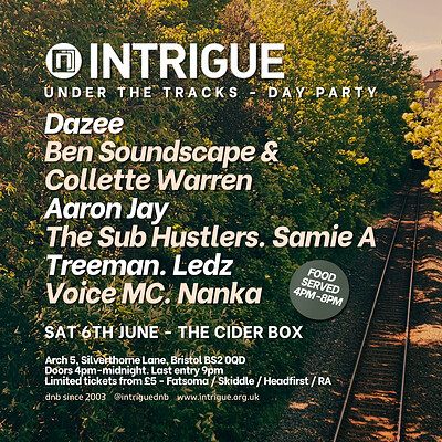 Intrigue Day Party Dazee, Ben Soundscape & Collette Warren + more at The Cider Box Tap Room