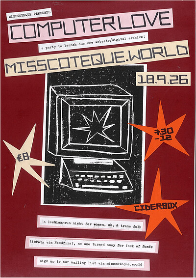 Misscoteque Presents: Computer Love at The Cider Box Tap Room