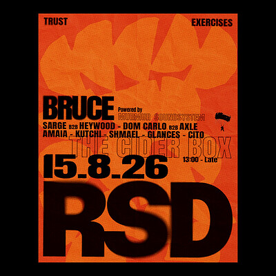 Trust Exercises Presents: RSD / Bruce / Amaia / Dom Carlo + Axle / Kutchi at The Cider Box Tap Room