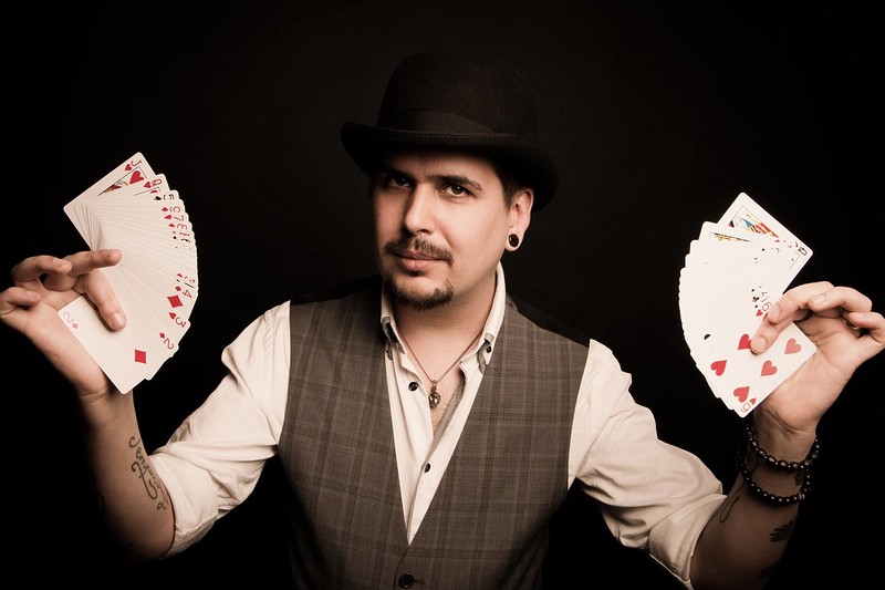 Magic Malka, conjurer extaordinaire at The Cloak and Dagger