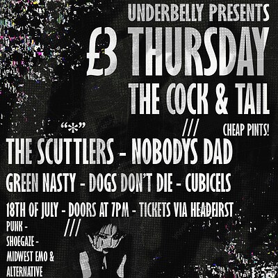 £3 Thursday - Alt Night at The Cock & Tail