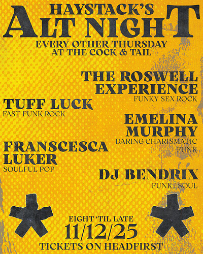 Haystack's Alt Night at The Cock & Tail