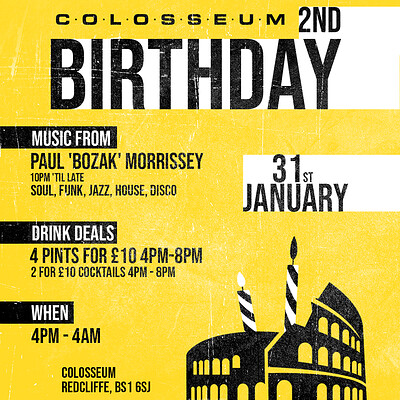 The Colosseum's 2nd Birthday at The Colosseum