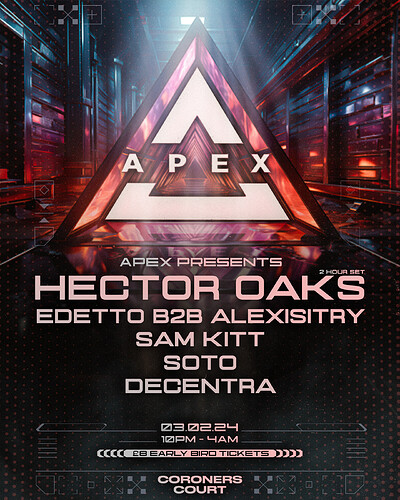 Apex presents: Hector Oaks + More at The Coroner's Court