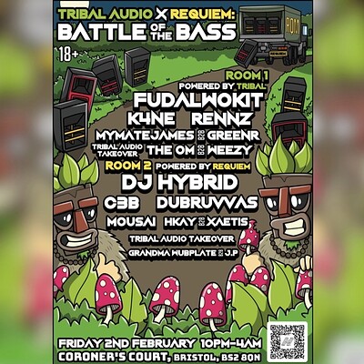Tribal Audio UK X Requiem - Battle Of The Bass at The Coroner's Court