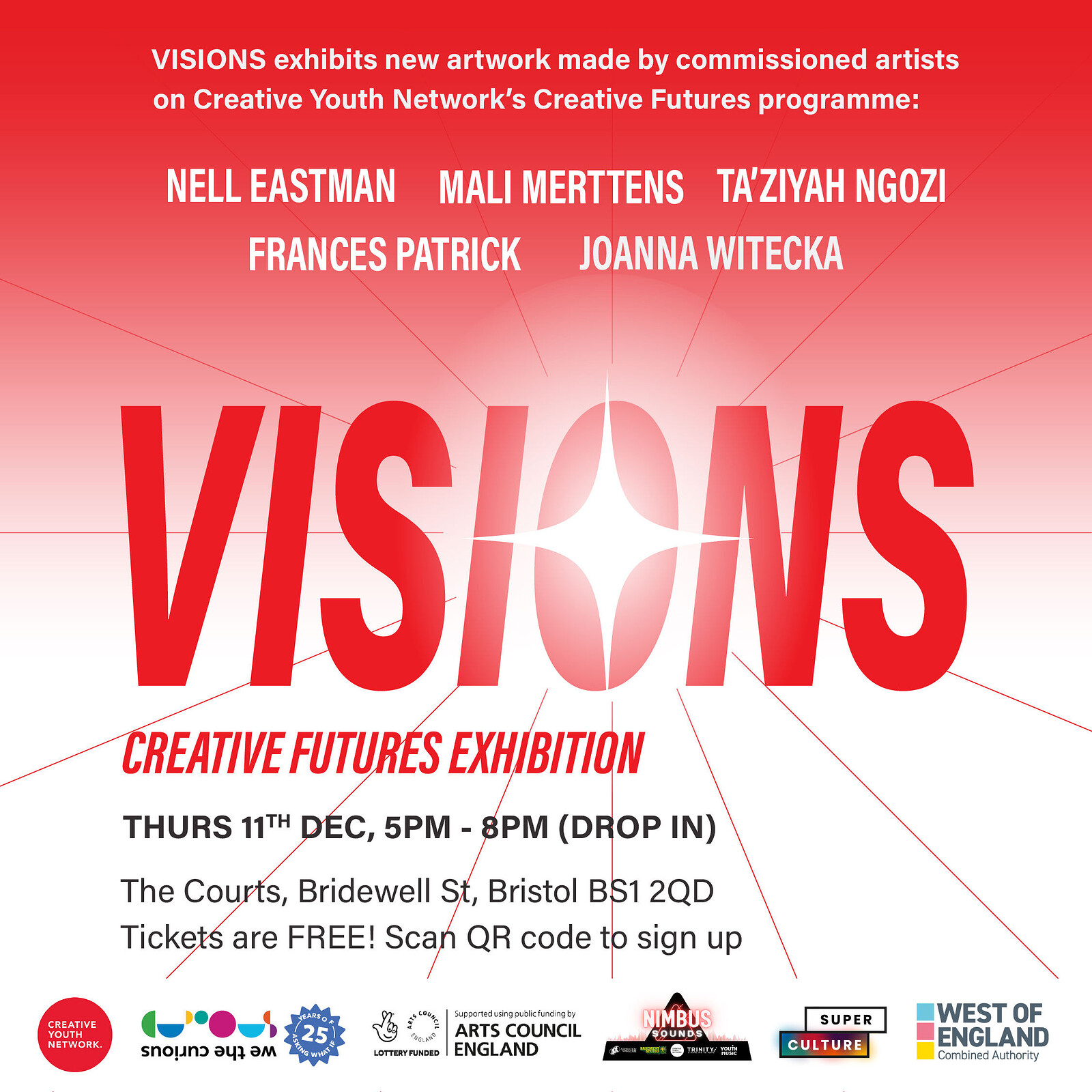VISIONS | Exhibition | Creative Futures Final Sharing at The Courts, Bridewell St, Bristol BS1 2QD