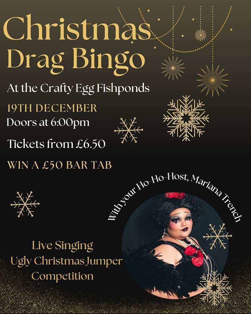 Christmas Drag Bingo at The Crafty Egg (Fishponds)