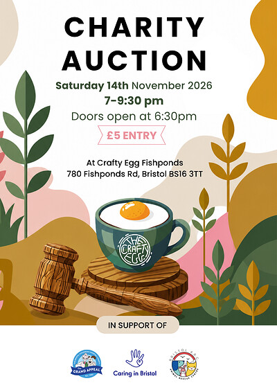 The Crafty Egg Charity Auction at The Crafty Egg (Fishponds)