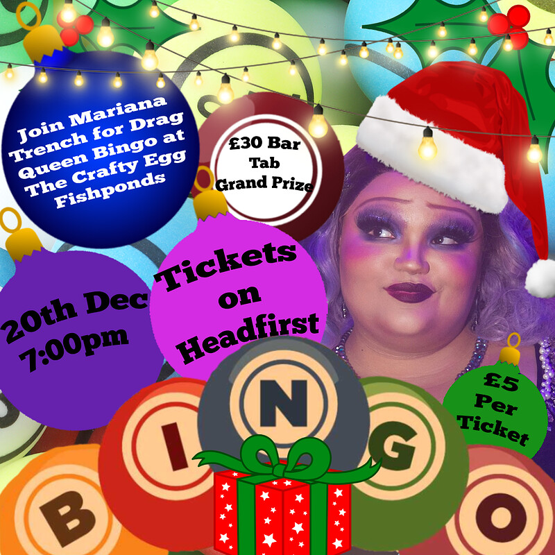 Xmas Drag Queen Bingo at The Crafty Egg Fishponds