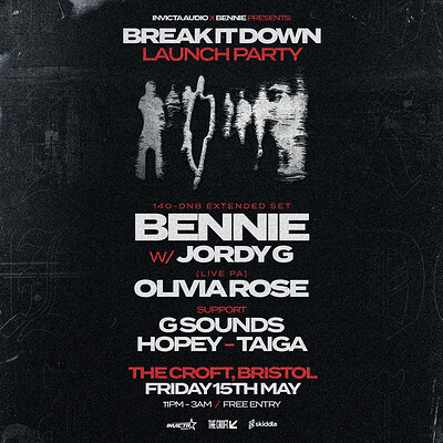 Bennie x Invicta Audio Presents: 'Break It Down' Launch Party at The Croft