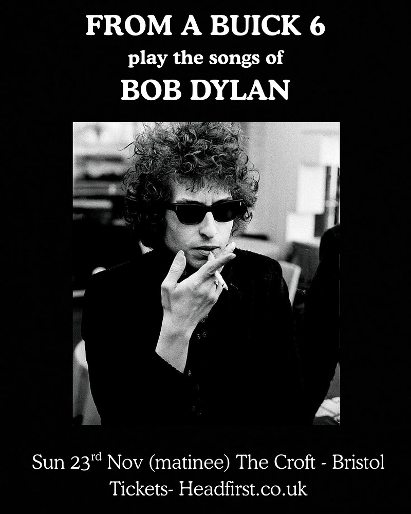 From A Buick 6 play the songs of Bob Dylan at The Croft