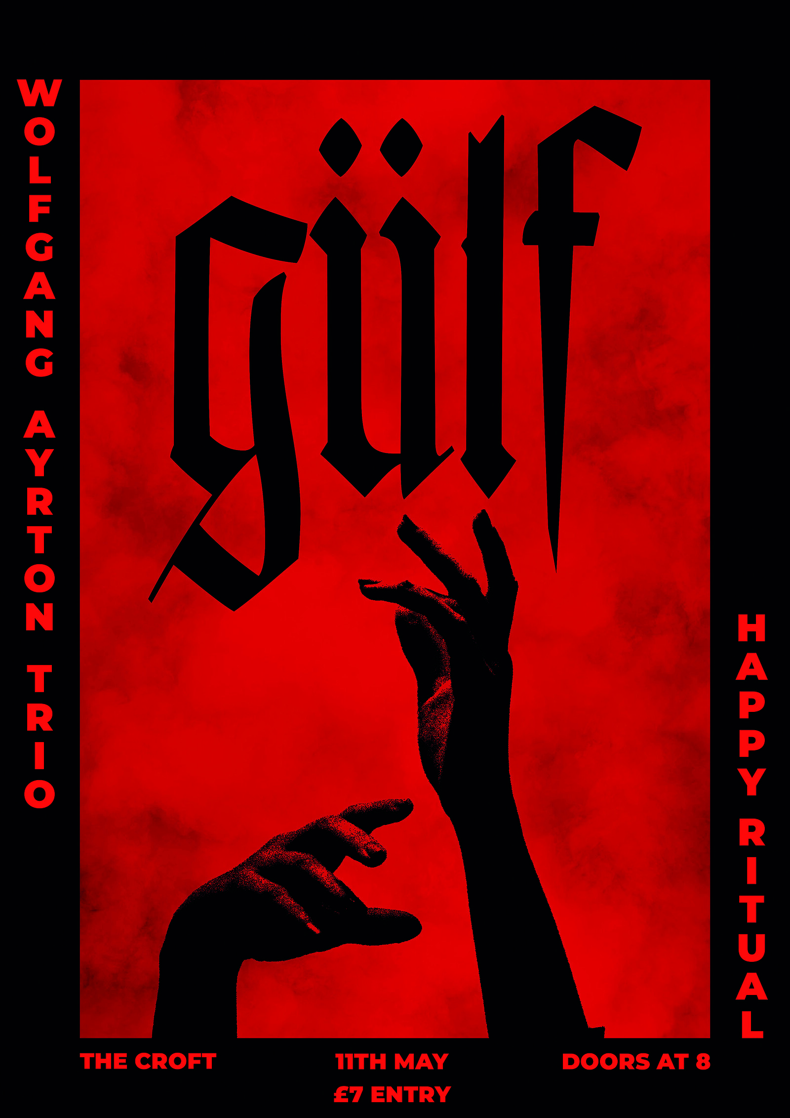 GÜLF with supports from Wolfgang Ayrton Trio and Happy Ritual at The Croft