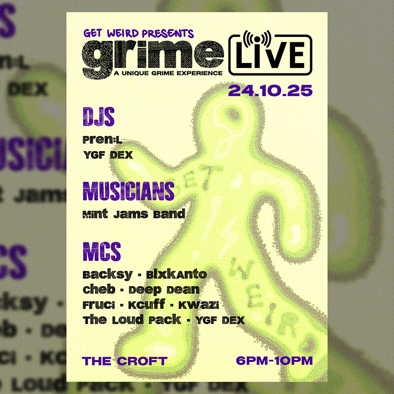 Get Weird Presents: Grime at The Croft