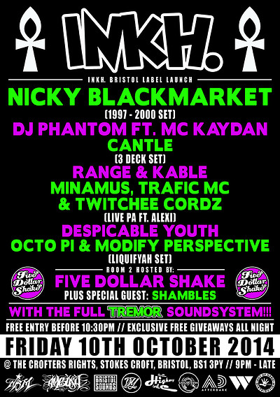 Inkh. Bristol Label Launch at The Crofters Rights