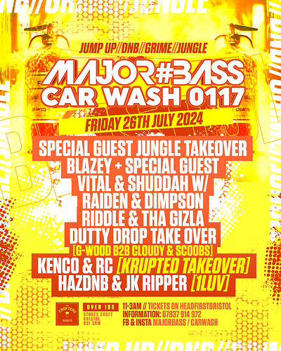 MAJOR BASS X CAR WASH at Crofters Rights