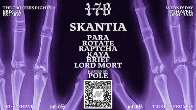 ONESEVENEIGHT Presents: Skantia at Crofters Rights