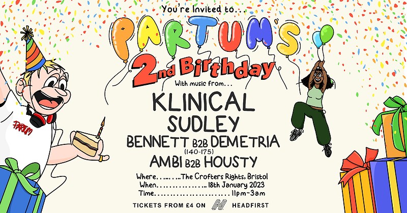 Partum's 2nd Birthday Party at Crofters Rights