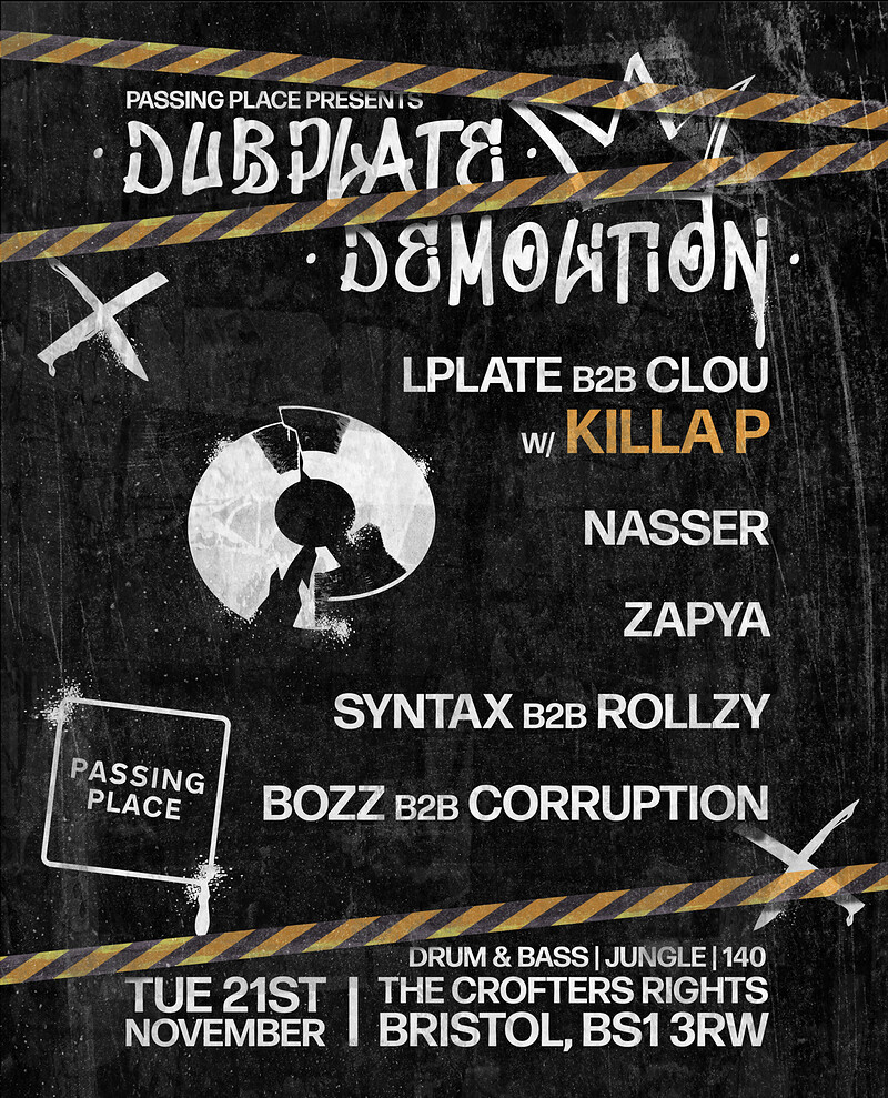 PASSING PLACE PRESENTS: DUBPLATE DEMOLITION at Crofters Rights