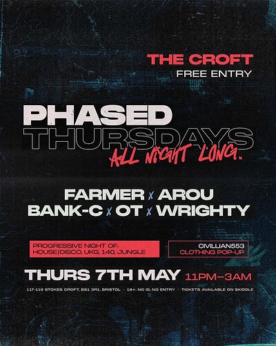 Phased All Night Long at The Croft