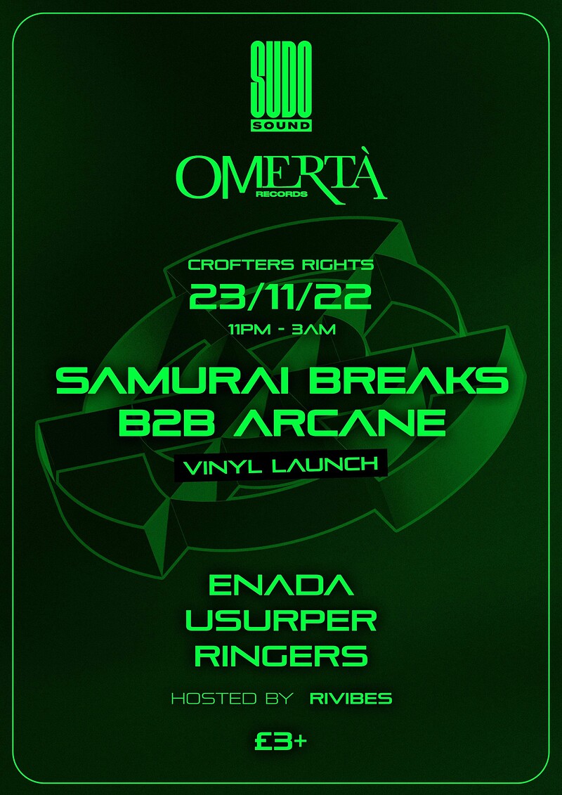 Samurai Breaks b2b Arcane at Crofters Rights