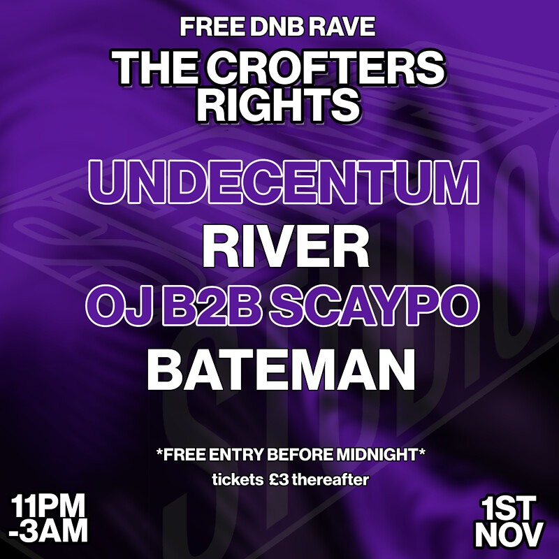 Shipment Studios Free Party at Crofters Rights