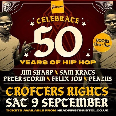 Sip The Juice: 50 Years of Hip Hop at Crofters Rights